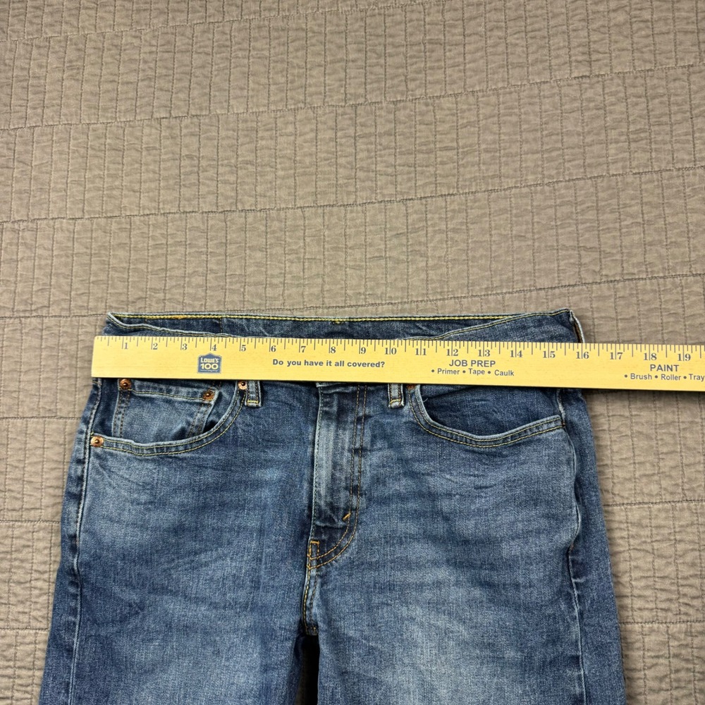 Levis 514 Straight Fit Jeans Men 32x30 Blue Medium Wash Denim Stretch Faded - Picture 9 of 12